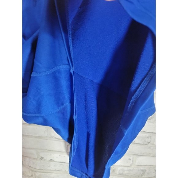 Adidas Blue 1/4 Zip Royal Blue Collegiate Climalite Polo Size Large Warm Up Top - Picture 5 of 7